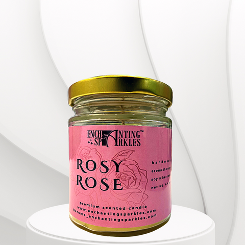 Rosy Rose Scented Aromatherapy Soy Wax Candle