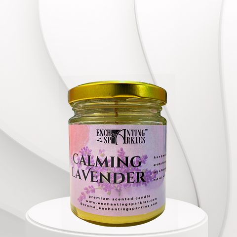 Calming Lavender Scented Aromatherapy Soy Wax Candle