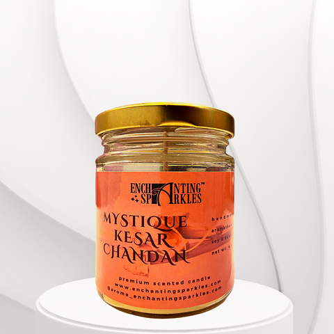 Mystique Kesar Chandan Scented Aromatherapy Soy Wax Candle