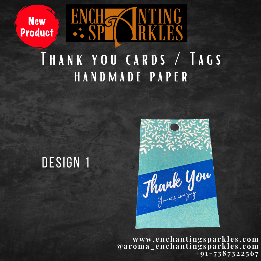 Eco Friendly "Thank You" Packing Card / Tags (Mulitple Designs)