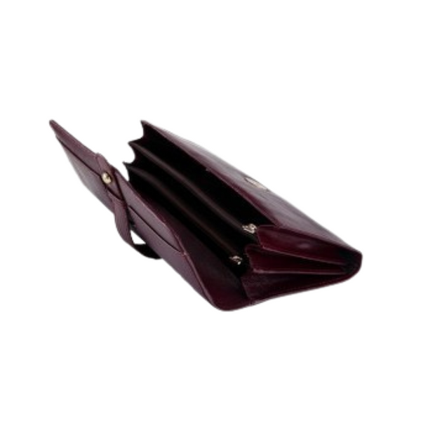 3 in 1 Cherry Color, Pure Leather Wallet for Men & Women & Key Chain Combo for Gifting & Personal Use