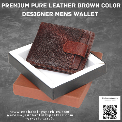 Pure Leather Premium Men's Brown Color Wallet with removable Card Holder