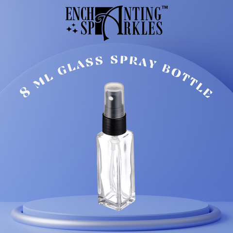 8ml Clear, Empty Glass Spray Bottle