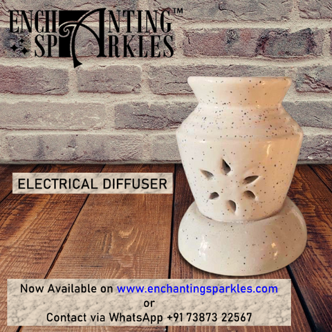 Small Pot Electrical Diffuser (Glossy Finish, White Color)