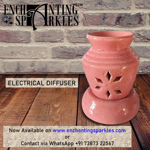 Small Pot Electrical Diffuser (Glossy Finish, Pink Color)